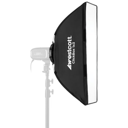 Westcott 1x3 ClickBox Softbox with Bowens Mount - Portrait and Product Photography & Video Light Modifier - size: 12 x 36 in ClickBox