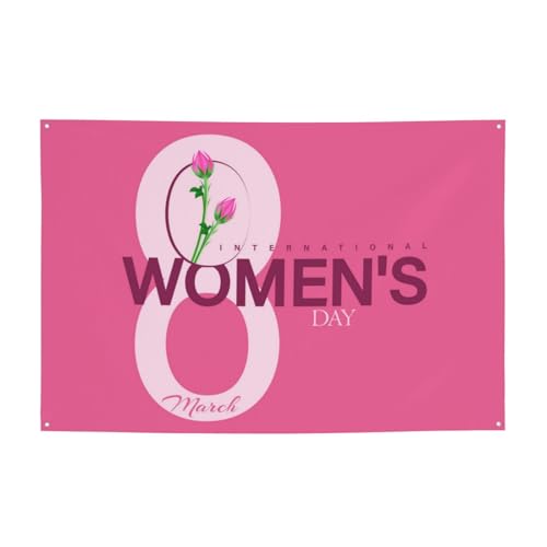 International Women's Day 2026 Backdrops 47 * 71 Inches Holiday Party Photography Background Indoor Outdoor Festival Photo Banner Booth Props Wall Decoration - color: Orange