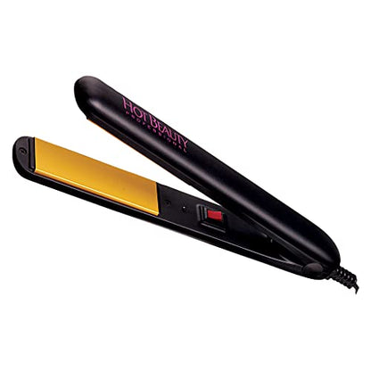 Hot Beauty Ceramic High Heat Level Flat Irons 2-in-1 Value Pack 1" and Mini 1/2" with Free Travel Pouch