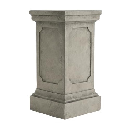 Christopher Knight Home Classic Square Flower Stand 25.75" Pedestal Plant Stand Indoor Outdoor Display Table for Ferns Orchids Sculptures with MGO Construction Brushed Finish, Light Gray - size: 25.75"
