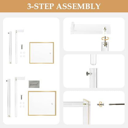 2Pcs Purse Display Stands, Height Adjustable10"-16"+14"-24", Acrylic Handbag Stands for Display, Clear Holder for Purse Evening Bag Clutch, Bag Table Rack, Purses Hanging Organizer for Closet Retail Vendor - size: 2-Pack, M (9.5"-16") + L (13.5"-24")