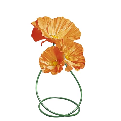 Artificial Giant Huge Flowers 3D Large Faux Floral Large Flowers Decor Adjustable Height for Wedding Birthday Party Shop Window Display Arrangement Event Decorations 3 Pack (Orange) - color: Orange Poppy