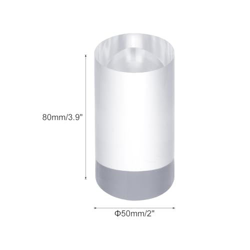 uxcell Acrylic Cylinder Display Blocks, 50 x 100 mm/2" x 3.9" Clear Jewelry Display Base Polished Cube Riser Stand Display Holder Base for Ring Jewelry Cosmetics Bracelet - size: 50 x 100mm