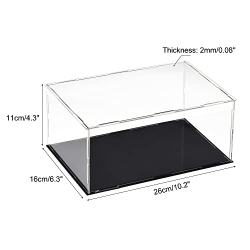 uxcell Acrylic Clear Display Case Box Dustproof Protection Showcase Cube Collectibles Show Box 9.8x5.9x3.9inch - size: 9.8x5.9x3.9 inch