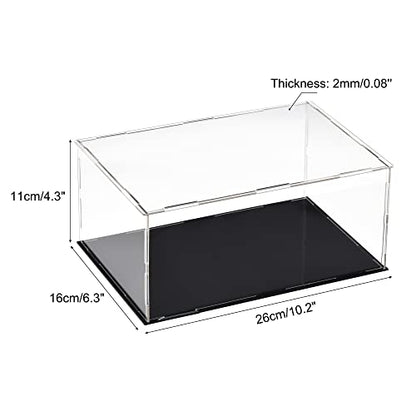 uxcell Acrylic Clear Display Case Box Dustproof Protection Showcase Cube Collectibles Show Box 9.8x5.9x3.9inch - size: 9.8x5.9x3.9 inch