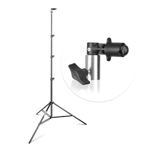EMART 8.5FT Photography Green Screen Background Reflector Disc Holder Clip with Light Stand for Diffuser, Pop Up Backdrop, Photo, Video Studio, Meeting,Live Streaming, Youtuber