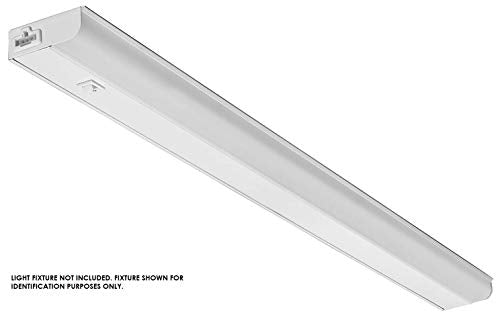 Beam Lighting Under Cabinet Light Cover Replacement | White Ribbed Acrylic Diffuser (UCEL Linkable, 48") - size: 48 Inch, style: UCEL Linkable