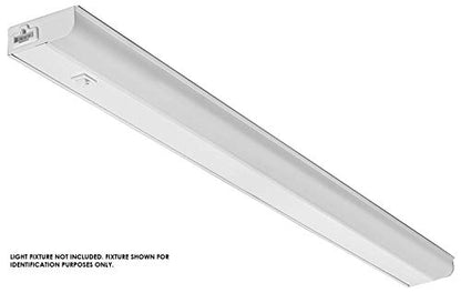 Beam Lighting Under Cabinet Light Cover Replacement | White Ribbed Acrylic Diffuser (UCEL Linkable, 36") - size: 36 Inch, style: UCEL Linkable