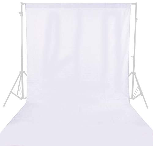 GFCC 10ftx10ft White Backdrop Background for Photography White Photo Booth Backdrop for Photoshoot Photography Background Screen Video Recording Parties Curtain - color: White, size: 10ftx10ft