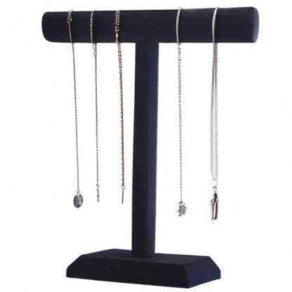 Pangkeep Necklace Holder,Black Velvet Jewelry Display Stand for Selling,13.8 Inches Tall Jewelry Holder.