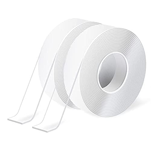 Art3d Nano Double-Sided Adhesive Tape, Multipurpose Tape for Carpet Mats/Paste Items/Photos Frames/Craft Wall Mounting - size: 1/12" x 1" x 10'