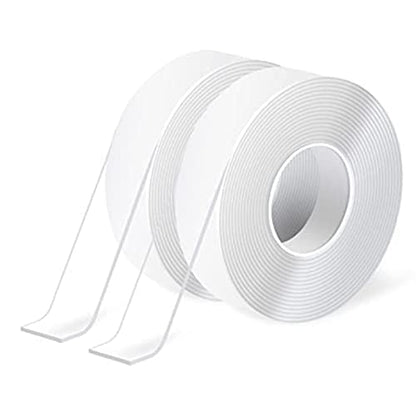 Art3d Nano Double-Sided Adhesive Tape, Multipurpose Tape for Carpet Mats/Paste Items/Photos Frames/Craft Wall Mounting - size: 1/12" x 1" x 10'