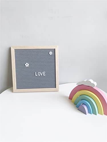 Felt Board Felt Letter Board, 10 x 10 inch Message Board Word Board Letter Board Sign Bulletin Board Letters, Pregnancy Announcements Baby Announcement Sign - color: Rainbow