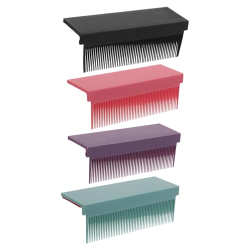 4pcs Comb Attachment for Flat Iron, Clip On Removable Hair Straightener Comb, Compact Straightening Hair Styling Tool for Women Men
