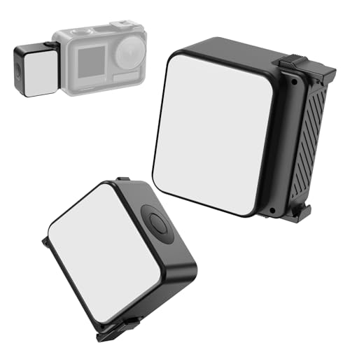 ULANZI LM18 2-Pack Vlogging Light Mini LED Action Camera Video Light Magnetic Photography Fill Lighting for DJI Osmo Action 3/4 Camera Cage Accessories and Ulanzi PK-06 Pocket 3/4 Expansion Adapter - size: 2 Pcs- for Dji Action 5/4/3 & Pocket 3