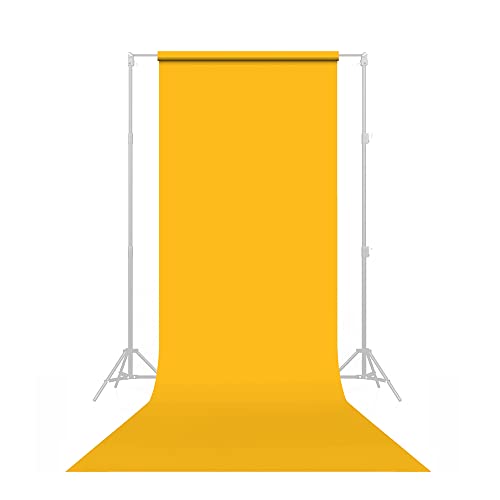 Savage Seamless Paper Photography Backdrop - Color #71 Deep Yellow, Size 53 Inches Wide x 36 Feet Long, Backdrop for YouTube Videos, Streaming, Interviews and Portraits - Made in USA - size: 53 in X 36 Ft