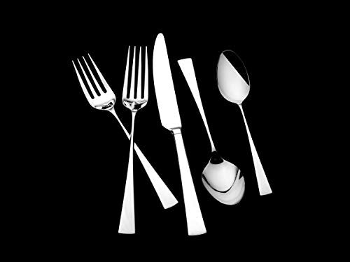 Mikasa Lucia 20 Piece Flatware Set, 18/10 Stainless Steel Silverware, Service for 4, Modern Design, Rust Resistant, Dishwasher Safe - size: 20-Piece Flatware Set, Service for 4, style: Lucia