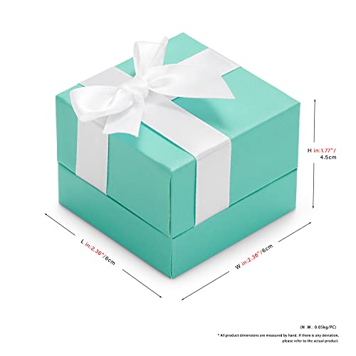 Oirlv Velvet Ring Box Bow-knot Wedding Jewelry Packaging Gift Box Showcase Display - size: Ring Box