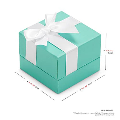 Oirlv Velvet Ring Box Bow-knot Wedding Jewelry Packaging Gift Box Showcase Display - size: Ring Box