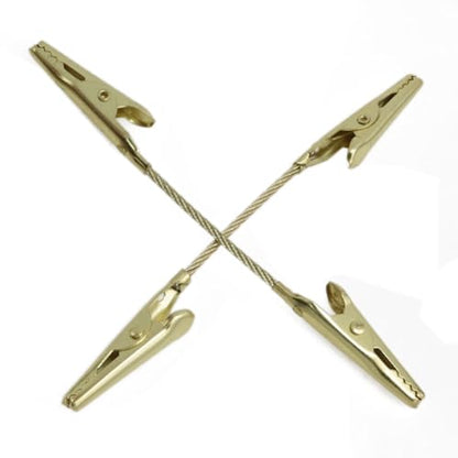 yukata Gold Double Sided Clips 4 inch Office Memo Holders Wire Alligator Clamp Metal Alligator Clips for Crafts,DIY Card,memos, Photos, Notes, menus 8PCS