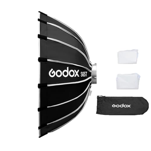 Godox S65T 65cm/25.6in Quick Release Umbrella Softbox Professional Foldable Softbox with Standard Bowen Mount & Diffusers for Photography Studio - size: 25.6 inch Softbox