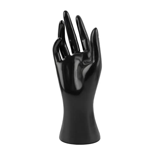 Framendino, Female Mannequin Hand Jewelry Display Holder Stand for Bracelet Necklace Ring Plastic (Black, 1 Pack) - color: Black, size: 1 Pack