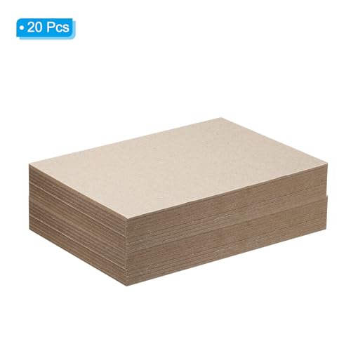 PATIKIL 7x5x0.1" Chipboard Sheets, 20Pcs 100PT Thick Book Board Binders Board Sturdy Bookbinding Supplies for Book Binding Cover, Gray - color: Gray, size: 7x5x0.1"