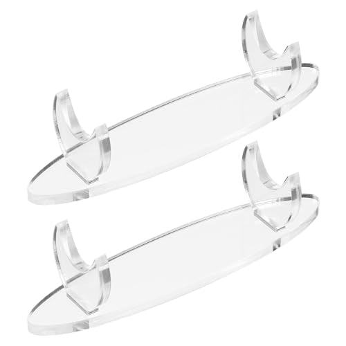 PATIKIL Acrylic Pen Holder Display Stand, 2Pcs Desk Pencil Organizer Paintbrush Drying Rack Makeup Brush Display Stand for Office Home Store, Clear
