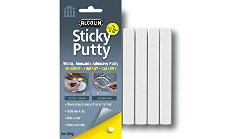 15oz Sticky Putty- Reusable Museum & Gallery Quality Adhesive Putty - Won't Dry Out, Repsitionabe (5x3oz Pack) - size: 5 Pack