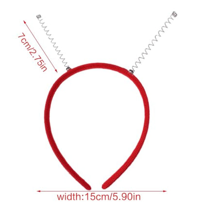 10Pcs Plain Headband with Springs Headpieces Party Props Soft Thin Headband