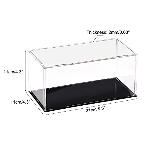 uxcell Acrylic Clear Display Case Box Dustproof Protection Showcase Cube Collectibles Show Box 7.9x3.9x3.9inch - size: 7.9x3.9x3.9 Inch
