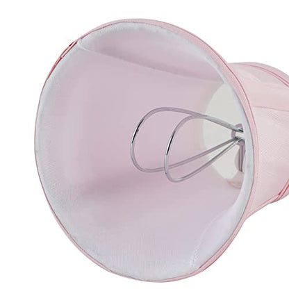 EFINEHOME Mini Lamp Shade Clip On Bulb for Candelabra Bulbs- Barrel Fabric Shade ONLY for Candle Bulbs Chandelier Wall Lamp DIY Lighting Accessories (1, Pink) - color: Pink
