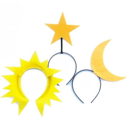 Creative Star Hairbands For Photo Studio Halloween Eye-catching Props For Easter Party Daily Wear Headpiece - color: Sun