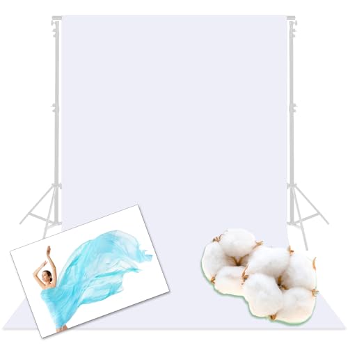 Prism 5x9ft Organic Cotton White Backdrop Curtain for Parties Soft Fabric Drapes Wedding White Curtain Backdrop for Birthday Party Decorations Background for Photography 5x9ft, 1 Panel - color: White 5x9ft