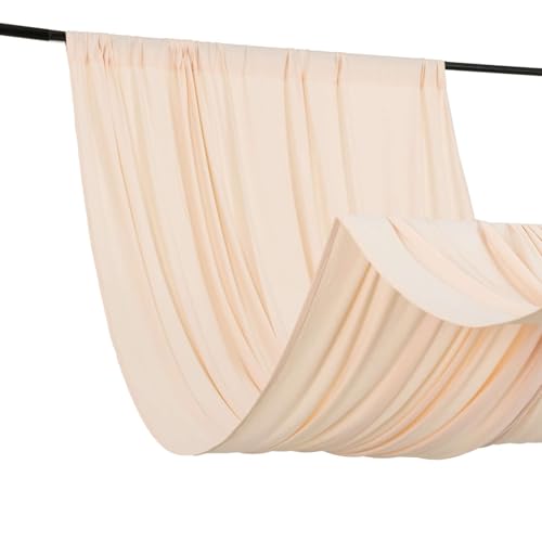 Efavormart 5ft x 10ft Blush 4-Way Stretch Spandex Backdrop Curtain, Wrinkle-Free Opaque Stage Panel for Modern Feminine Branding and Weddings - color: Blush, size: 5ftx10ft