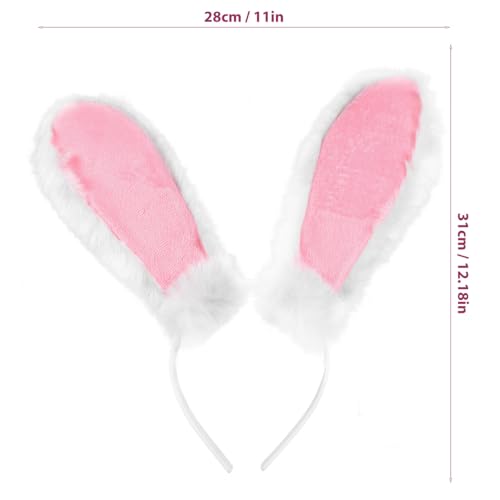 Plush Bunny Ears Headband for Easter Accessory for Girls Cute Cosplay Prop for Parties and Festivals for Easter Celebrations