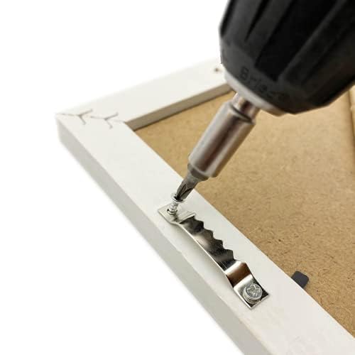 100 Pack Small Sawtooth Picture Hangers Steel Picture Hangers Picture Frames Hangers with Screws Picture Hang Solutions, for Hanging Clock Paintings Artwork Picture Frame Hook Photos (Silver) - color: Small Silver - 100 Pack