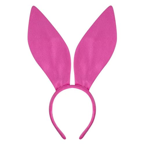 Rabbits Ears Hairband Photo Props Easters Hair Hoop Headband Party Headpiece Dress Up Headbands For Music Festival - color: Red