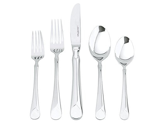 ZWILLING Provence 45-Piece Flatware Set, 18/10 Stainless Steel, Dual Mirror-Satin Finish, Service for 8, 5-piece placesetting plus 5 serving pieces