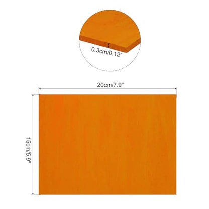 MECCANIXITY Stained Glass Sheet Mosaic Tile 7.9 Inch x 5.9 Inch Orange Stained Glass Sheets for Crafts DIY Art Project - color: Orange