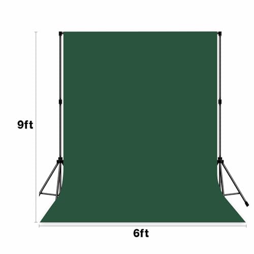 Photo Backdrop Deep Green Background Fabric Professional Photography Solution 6x9ft Seamless Design Eliminate Wrinkles Natural Theme Photography and Flower Background - color: Deep green, size: 6x9ft