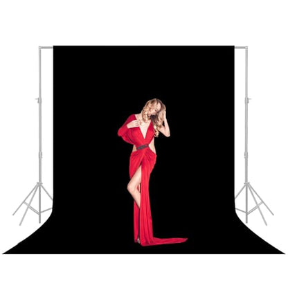 YSKE-Professional Black Photography Backdrop10X7ft - Machine Washable Seamless Background for Studio & Video - color: Black, size: 10X7
