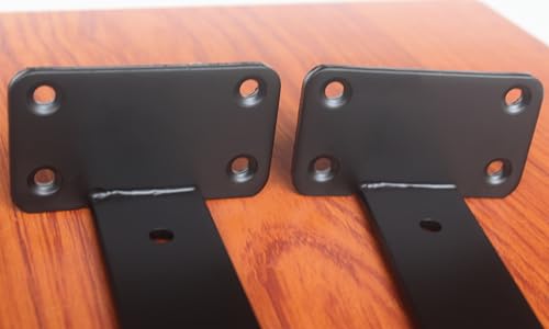 4 Pack - 16 inch Black Hidden L Shelf Bracket (1/5 Inch Thicked) Iron Floating Shelf Brackets Rustic Industrial Metal Brackets for Shelf Support - size: 16 Inch, style: Black 4 Pack