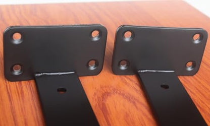 4 Pack - 16 inch Black Hidden L Shelf Bracket (1/5 Inch Thicked) Iron Floating Shelf Brackets Rustic Industrial Metal Brackets for Shelf Support - size: 16 Inch, style: Black 4 Pack