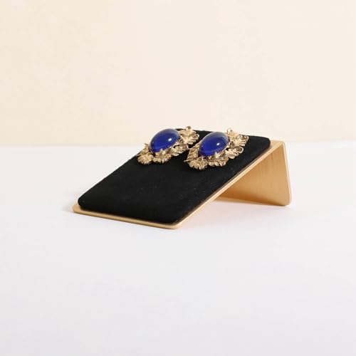 Velvet Earring Display Stand for selling, Small Earrings Storage Board for Jewelry Show, Gold Jewelry studs organizer Holder【Black】 - color: Black
