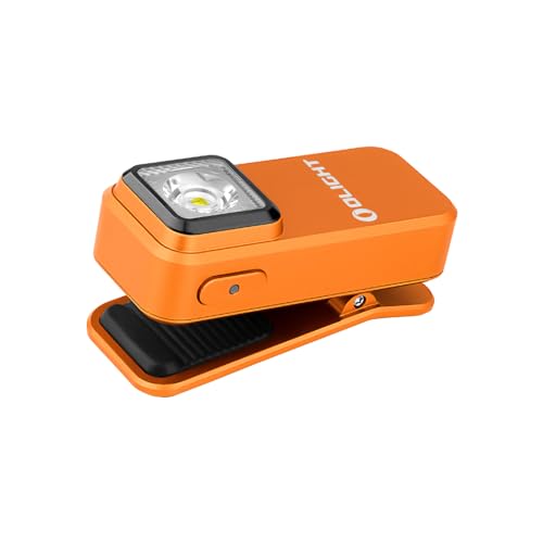 OLIGHT Oclip Rechargeable EDC Flashlight 300 Lumens Dual Sources Compact Pocket Clip Light, Convenient USB C Charging, Magnetic Flash Lights for Working, Cycling, Emergency, Signaling Tool(Orange) - color: Orange