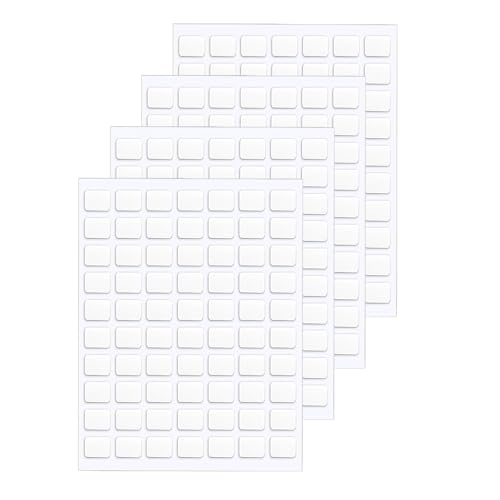 JANYUN 140 Pcs Double Sided Sticky Dots Removable Square Putty Clear Double Sided Tape for Crafts No Trace Sticky Tack Adhesive Tape (8 x 10 mm) - size: 0.31"x0.39" Square