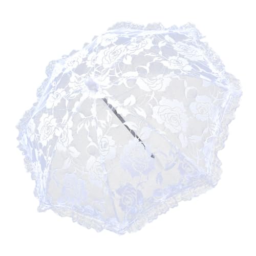 EUBUY Lace Parasol Umbrella, Vintage Wedding Bridal Umbrella, Lace Umbrella for Tea Party Small Photography Prop Craft Umbrella for Women Wedding Party Photo Dance Makeup Ball Props - color: Type 1