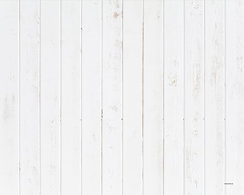 Kate Photography Floor Mat White Floor Mat White Wooden Wall Backdrop Rubber Floor Mats Newborn Photography Drops for Professional Photographer 5x4ft - color: White Wood 1, size: 5x4ft