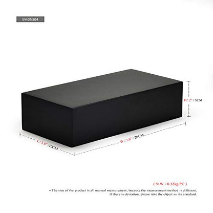 Oirlv Solid Wood Minimalism Style Jewelry Display Stand Showcase Jewelry Organizer Black Square Holder (SM05304) - color: SM05304